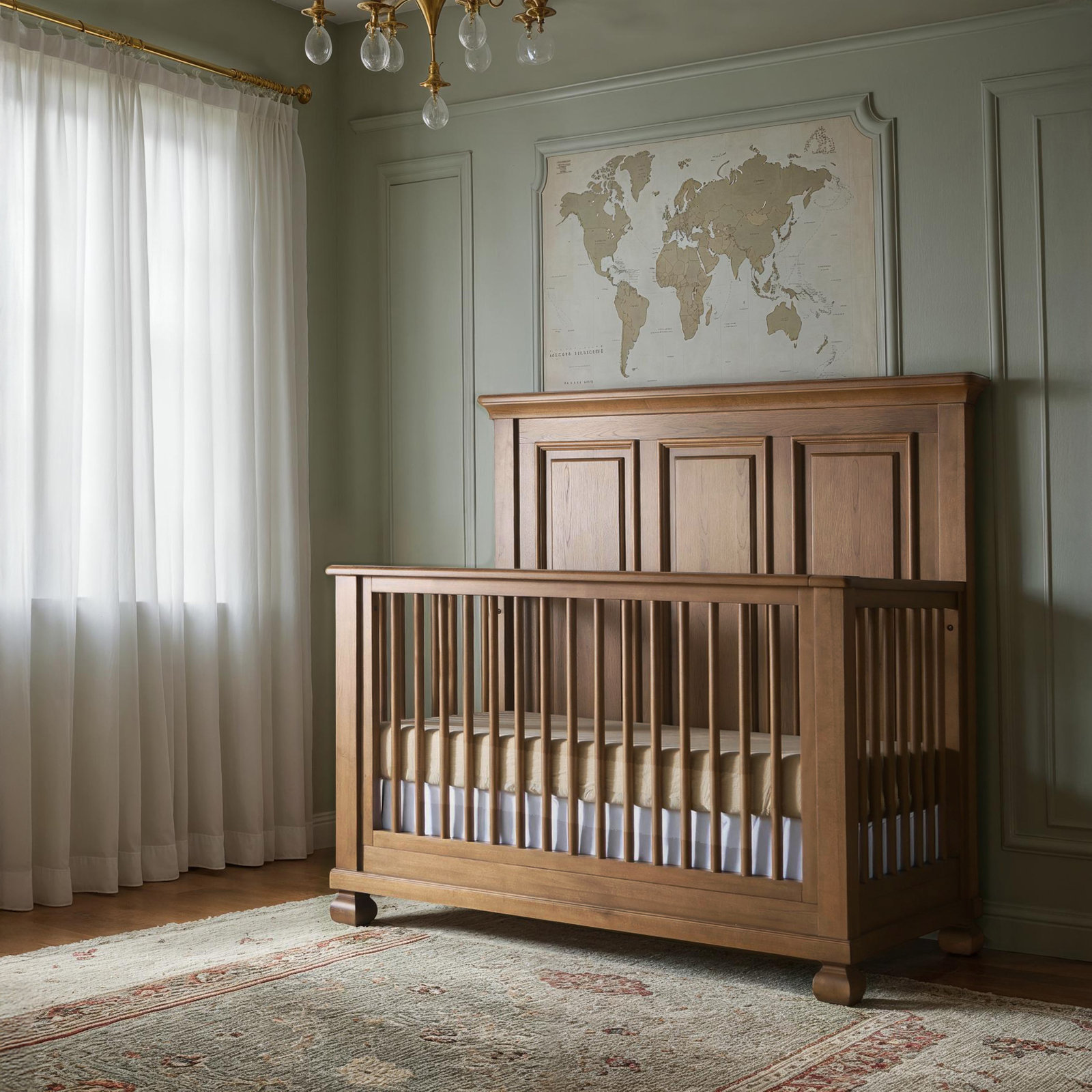 4-in-1 Crib, Nutmeg