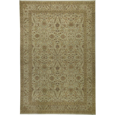 Tapis beige et beige noué à la main de haute qualité
