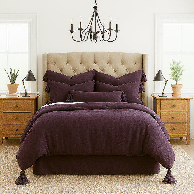Ensemble d'édredon pour lit simple Elsie Tassel, Édredon simple + 3 pièces supplémentaires
