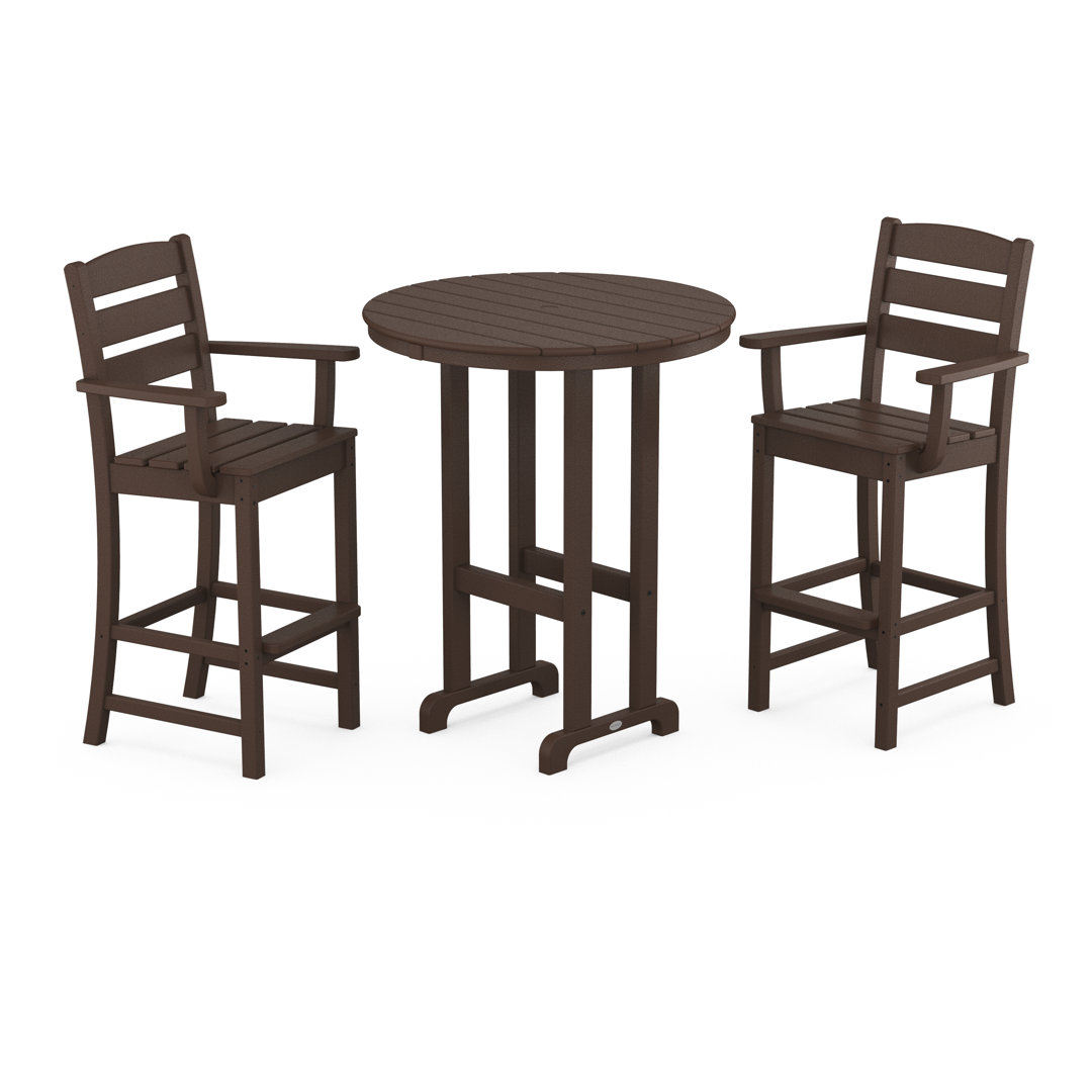 Lakeside 3-Piece Round Bar Arm Chair Set (Set of 3) POLYWOOD® 