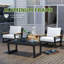Ensemble de meubles d'extérieur en aluminium avec canapé modulaire et table basse