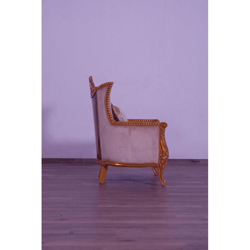 Modigliani Armchair, Red/Burgundy/Gold