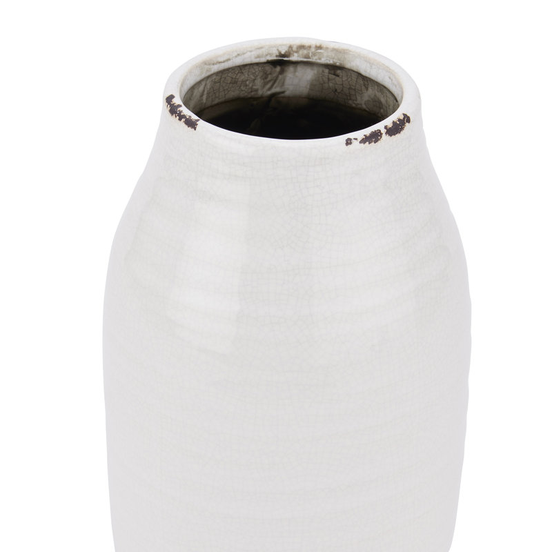Costantina Handmade Ceramic / Porcelain Decorative Urns & Jars, White
