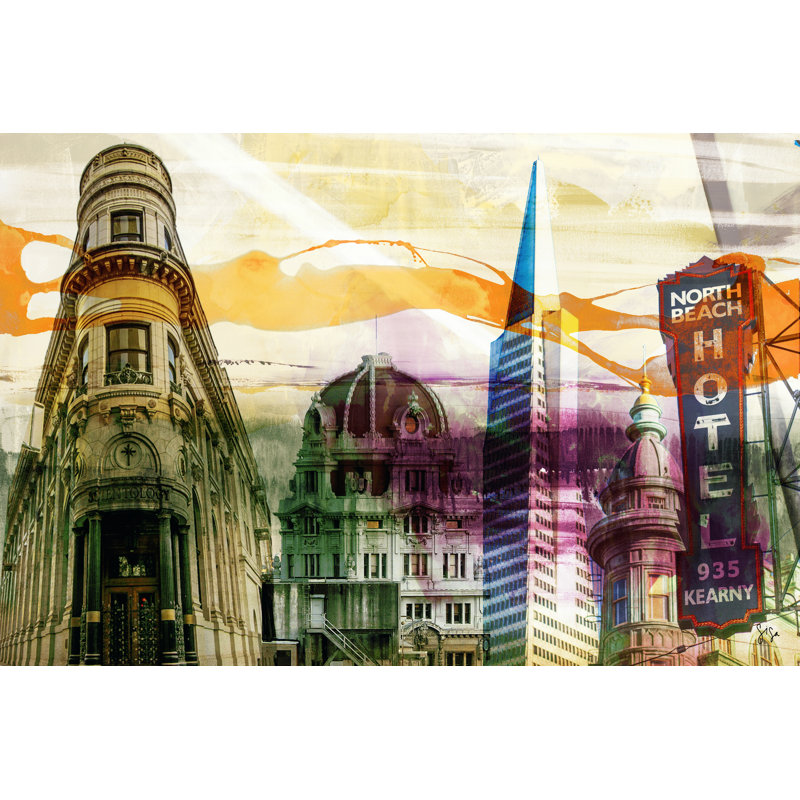 San Francisco Buildings II 1 Piece Wrapped Canvas Wall Art, 20cm H x 30cm W x 3.8cm D