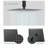 12" Ceiling Mount Rainfall Shower Head Shower System with Handheld Shower and Tub Spout Set-60220277