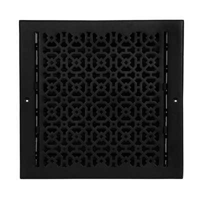 AIR SUPPLY 12"x 12" Duct Opening (Overall 13-1/2"x 13-3/4") with Detachable Steel Metal Louvre | Powder Coated