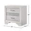 Table de chevet 2 tiroirs en bois blanc