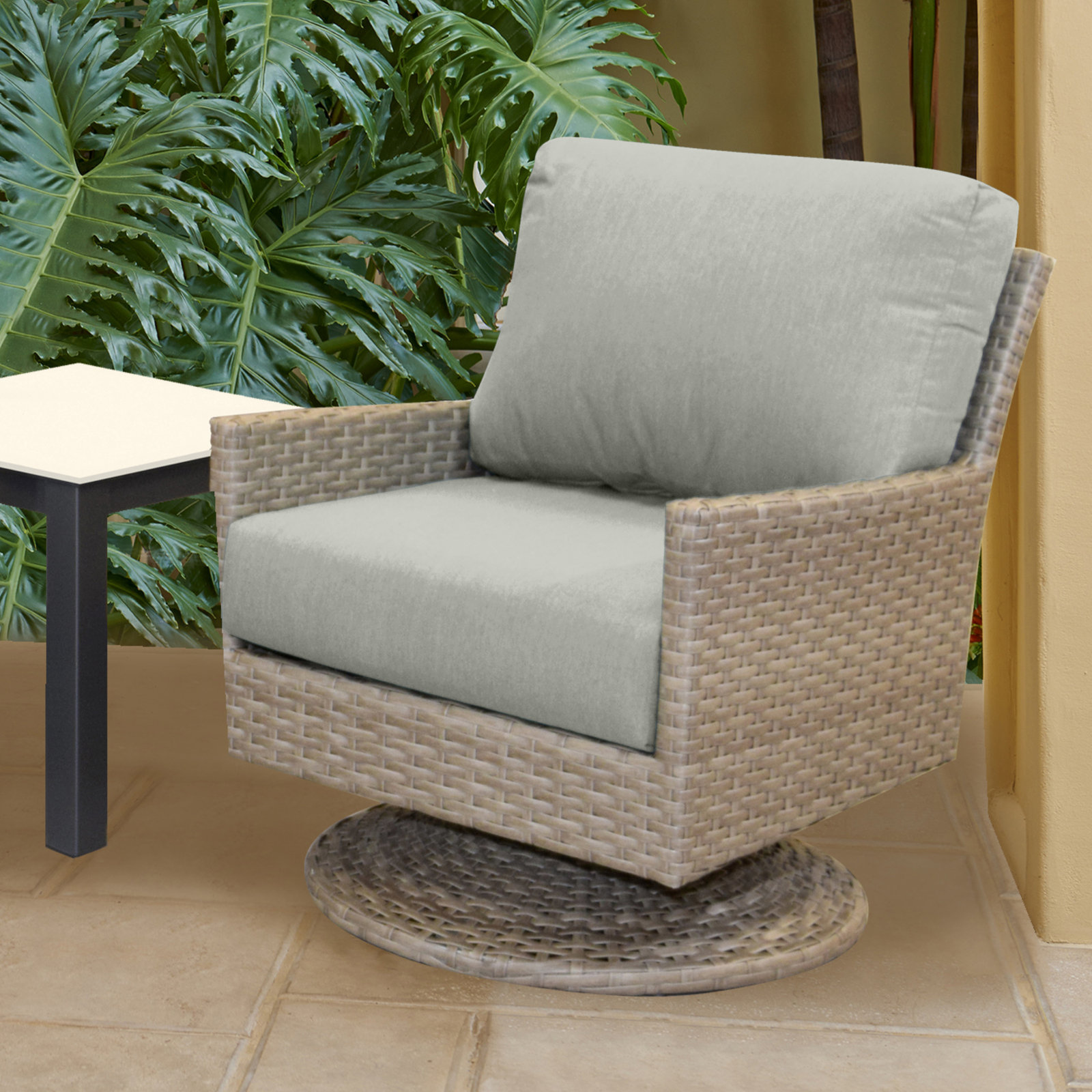 Amala Sunbrella® Seat and Back Cushion, Sunbrella® Canvas Granite, 28.5" W x 28.5" D