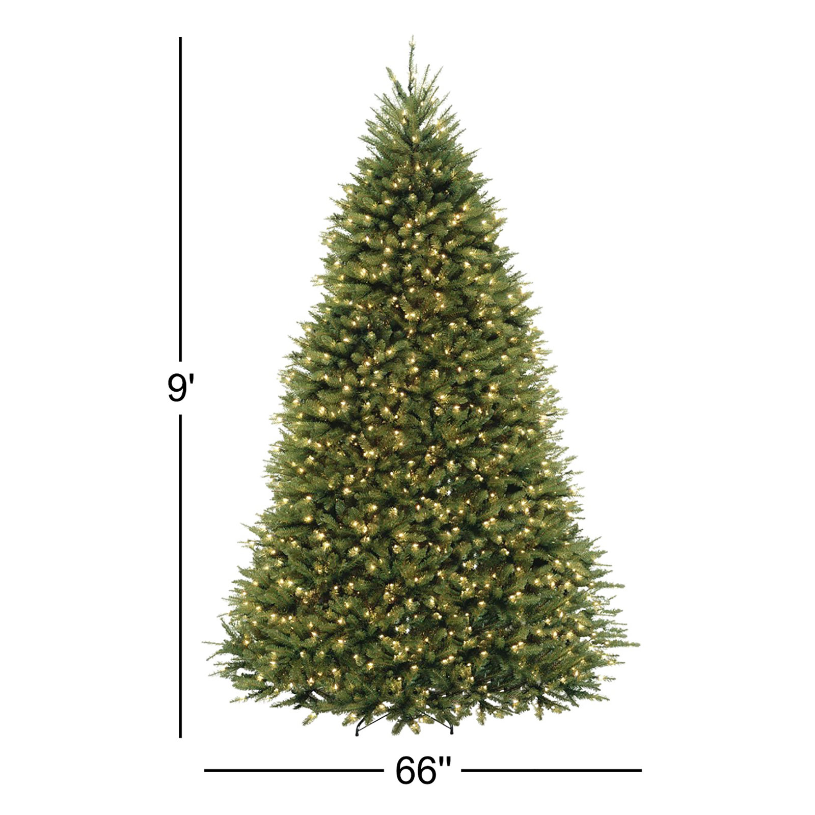 Dunhill Fir Tree with Clear Lights, 9', Clear/White Lights
