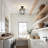 1-Light Lantern Semi Flush Mount