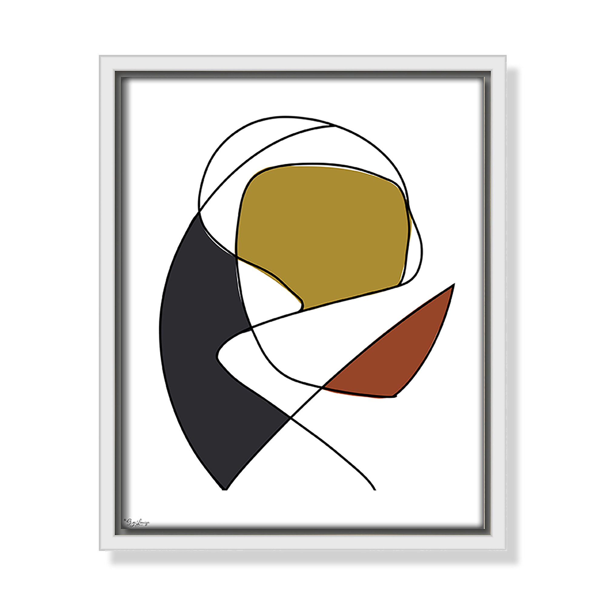 Abstract Tribeca 3, 11.5" H x 9.5" W x 2" D, White