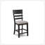 Mobilier de salle à manger en bois à dossier et échelle 2 pièces noir / gris