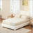 Full Bed with Adjustable Boucle Cloud Headboard