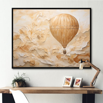 Minimalisme, montgolfière, voyages sur toile
