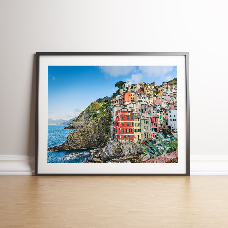 Cliffside Village by Vouvart - Single Picture Frame Print