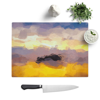 Tempered Glass Cannon Beach Chopping Board