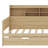 Daybed With Trundle Side Bookcase And Desk Pine Wood Captains Bed With Storage Headboard-740214347-740214358