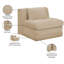 Chaise modulaire sans accoudoirs en tissu chenille Vredenburgh-771512071
