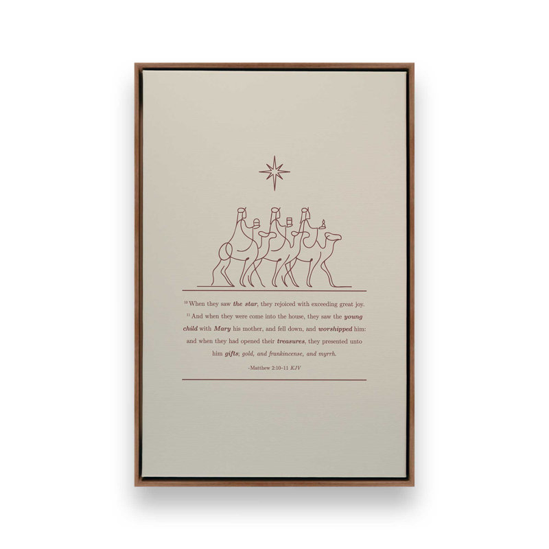 «Guidé par l'étoile», reproduction d'art sur toile, Noyer, H 18,75 po x l 12,75 po
