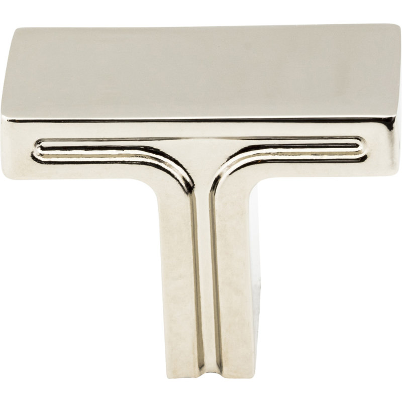 Anwick Rectangular Knob, Polished Nickel