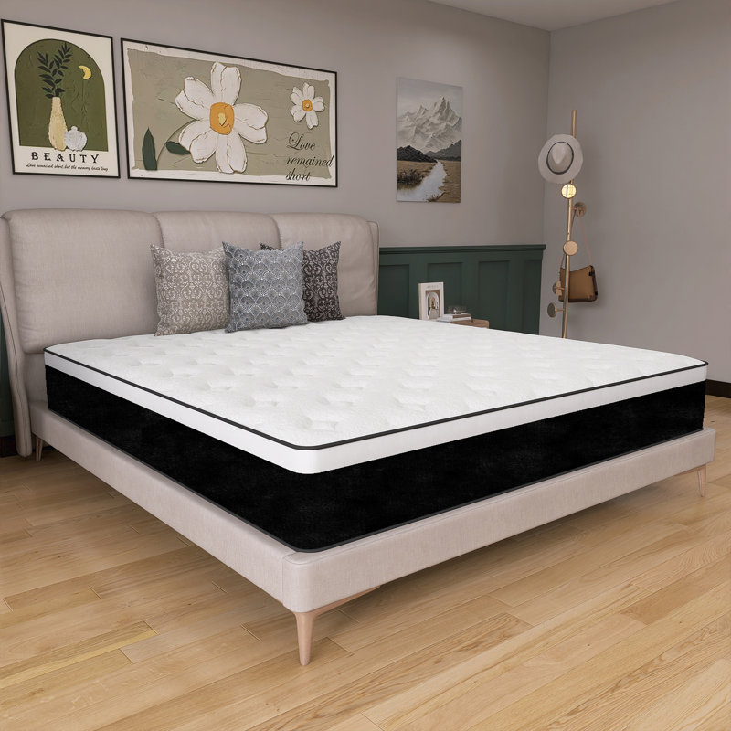 Medium Hybrid Mattress Pocket Spring with CertiPUR-US Certified Foam, Height Profile (12"), Queen