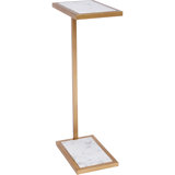 Logan Gold and White Marble Table