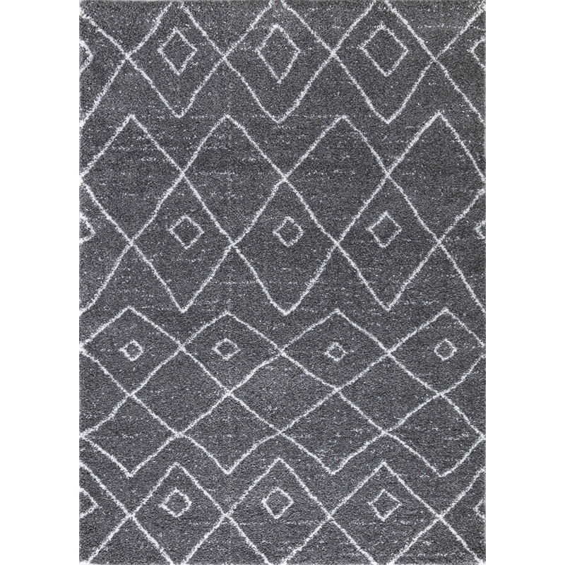 Eugeniusz Geometric Machine Woven Rectangle 5'3" x 7'3" Area Rug