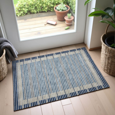 Premium Machine Washable Elize AMF1398 Stripes Rug