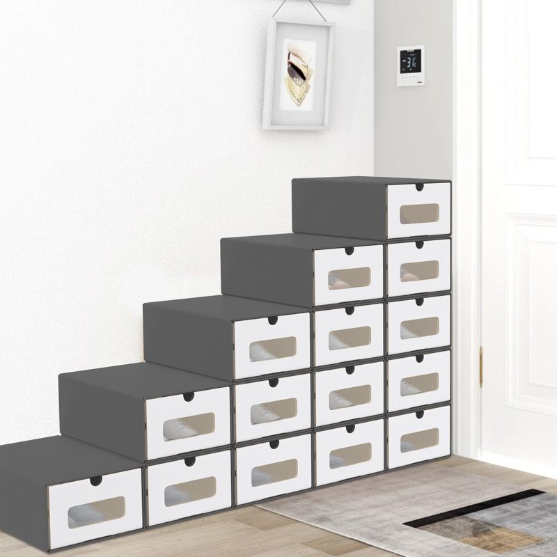 Shoe Storage Box, Anthracite, 20pcs