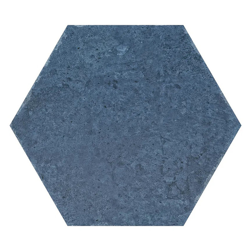 Zenith 9 X 11 In. Matte Porcelain Hexagon Wall And Floor Tile (8.07 Sq Ft/Case) - 16 Pack, Slate Blue