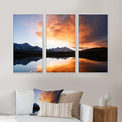 " Morning Sunsrise Mountainscape " 3 - Pieces