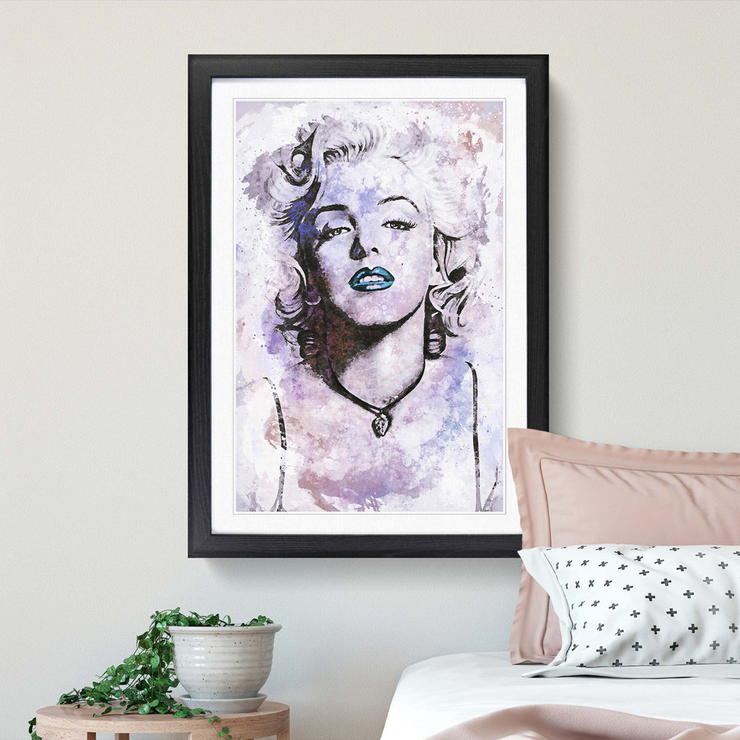 Marilyn Monroe in Abstract - Framed Print