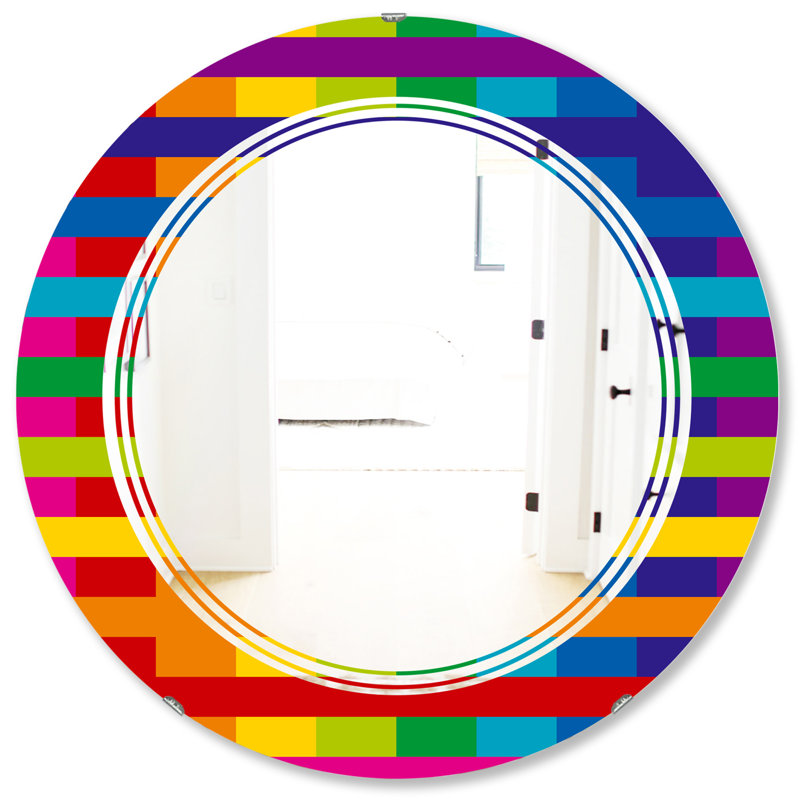 Miroir mural d’espace géométrique iii, H 31,5 po x l po
