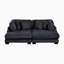 Chaise longue modulaire moderne 90 po en velours côtelé Brinsley, accoudoirs réglables et 4 coussins-1258326621