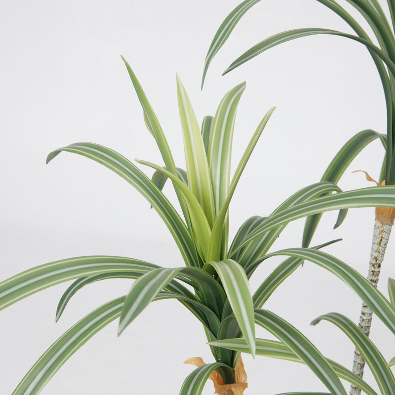 38" Real Touch Artificial Yucca Tree In Modern Planter - Cute Yucca Tree In A Grey Contemporary Pot