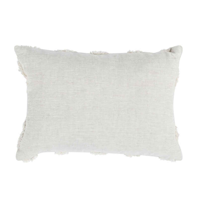 Evangeline Rectangular Pillow Cover & Insert, Ivory Geometric, 14" x 20"
