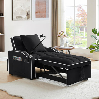 Fauteuil d'appoint convertible 3 en 1, canapé-lit tapissier