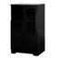 Armoire noire avec portes vitrées et tiroir - Solution de rangement polyvalente pour la décoration de la chambre à coucher