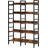 5-Tier Rustic Double Wide Industrial Bookshelf