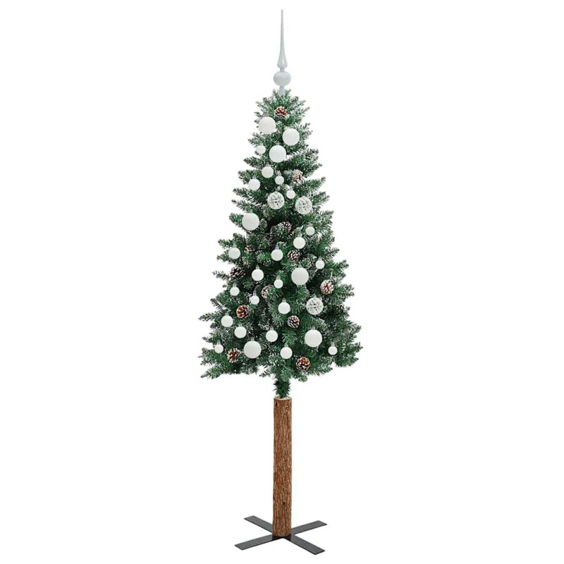 Slim Christmas Tree with 150 LEDs, 4.92' H, White
