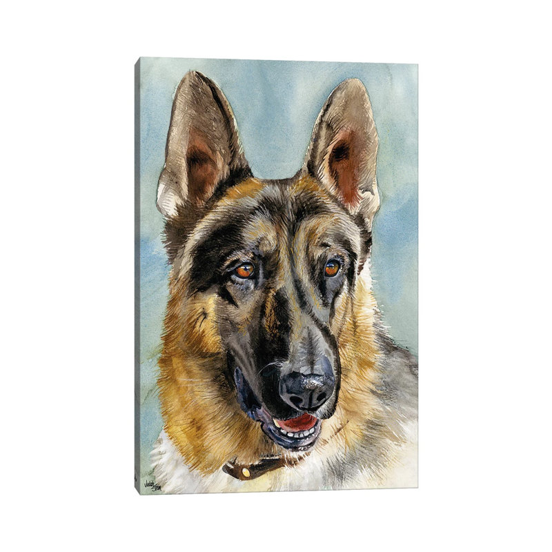 Brains And Brawn - German Shepherd Dog by Judith Stein - Wrapped Canvas Painting, 66.04 cm H x 45.72 cm W