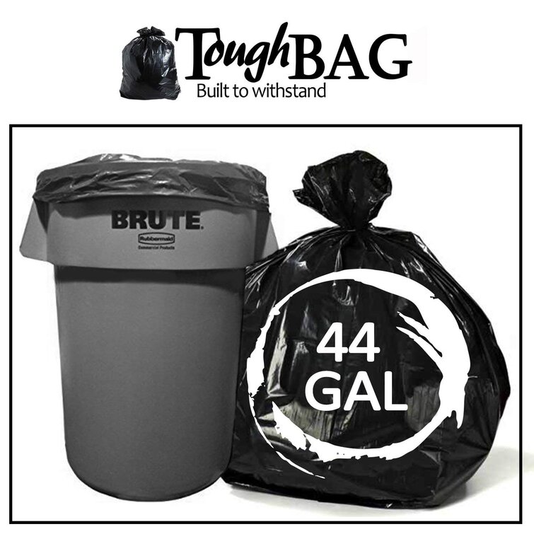 ToughBag 44 Gallon Commercial Trash Bags 38x46” Black Garbage Bags 100  COUNT