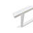 Heavy Duty White Garden Bench - Metal With & Armrest, Rustproof, Protected For , Yard, Porch, Balcony, Accommodates 2 3 People Modern Outdoor Construction Weather Holds