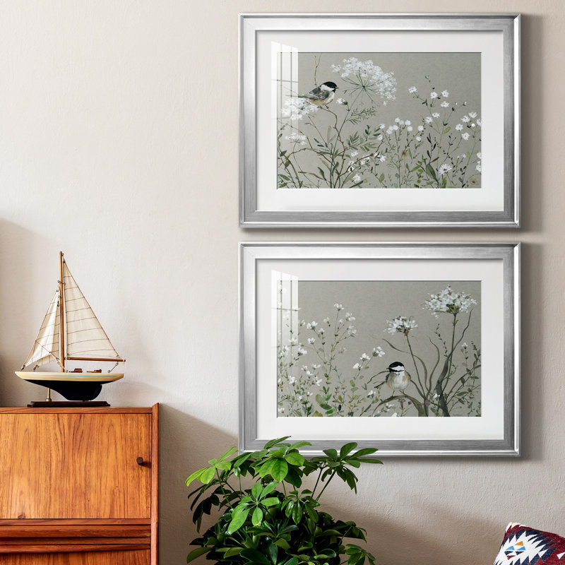 Bouquet de Grace Meadow I, toile encadrée de qualité supérieure - prête à être accrochée, H 22,5 po x l 61 po x P 1,5 po