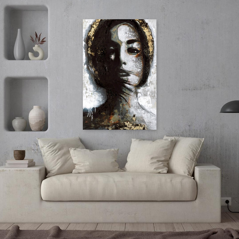 Art de l'architecture urbaine contemporaine abstraite Golden Madonna, H 36 po x l 24 po