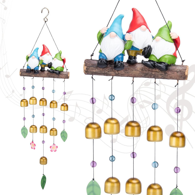 Wind Chime for Outside - 29" Gnomes Windchime Valentine's Day Gift