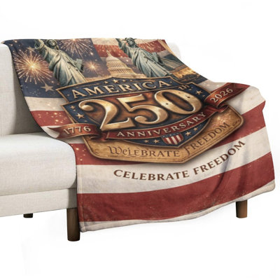 Jeté en flanelle de luxe America Deux cent (1), couverture douce et chaude pour le canapé-lit du salon