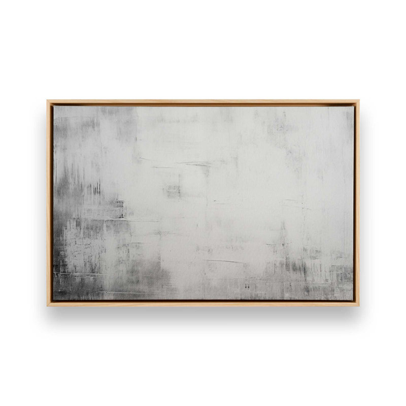 «Silent White I», reproduction sur toile, Érable américain encadré, H 24,75 po x l 36,75 po x P 1,75 po