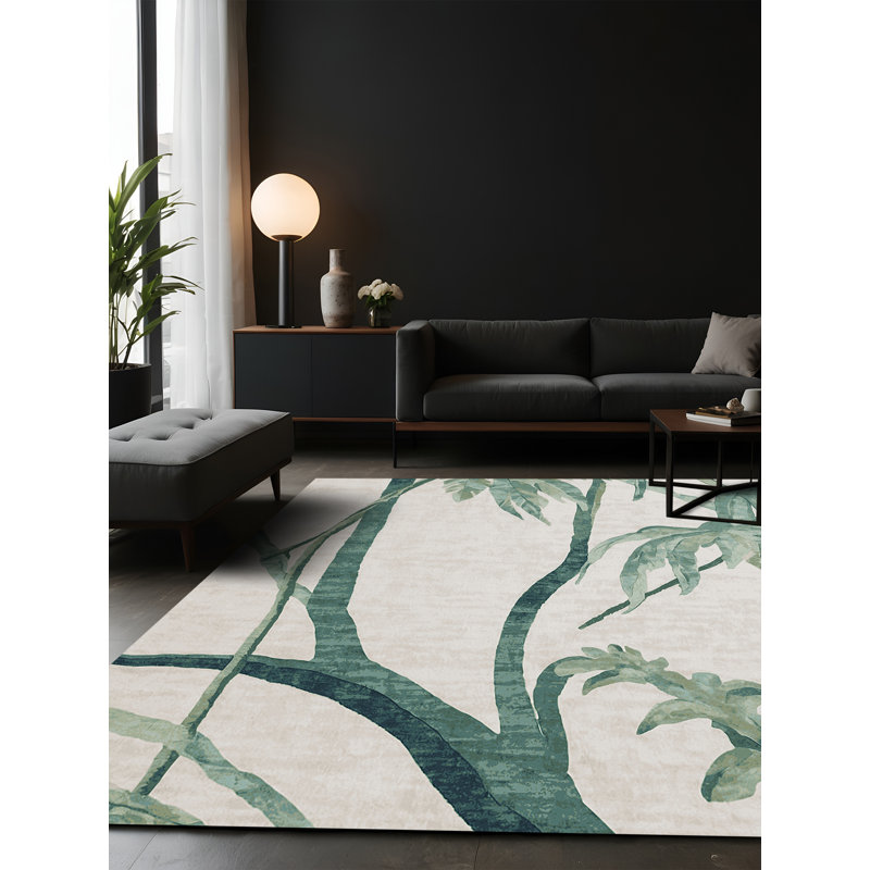 Silky Soft Plush Gray Area Rug, Square 5'
