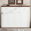 Lit escamotable simple avec 3 tiroirs, blanc